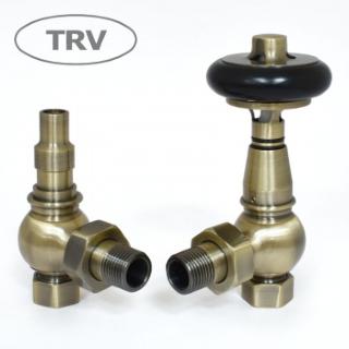 Amberley TRV Cast Iron Radiator Valve - Antique Brass